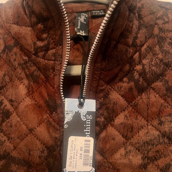 Baby Doe’s Brown Printed Quilted Vest - Picture 3 of 3
